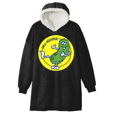 Vintage Scratch And Sniff Sticker Dill Pickle, DillLightful Hooded Wearable Blanket