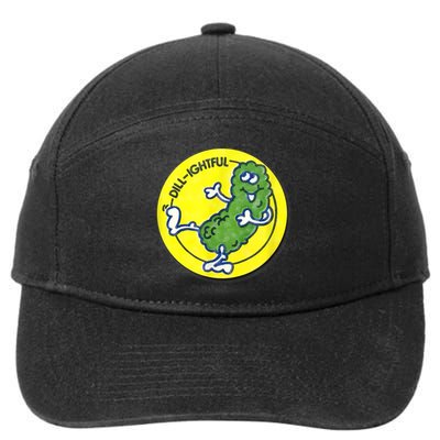 Vintage Scratch And Sniff Sticker Dill Pickle, DillLightful 7-Panel Snapback Hat