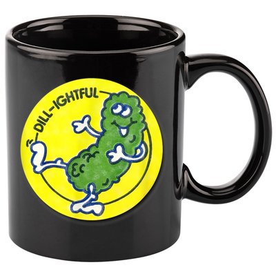Vintage Scratch And Sniff Sticker Dill Pickle, DillLightful 11oz C Handle Ceramic Mug
