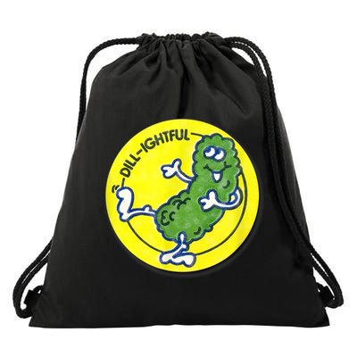 Vintage Scratch And Sniff Sticker Dill Pickle, DillLightful Drawstring Bag
