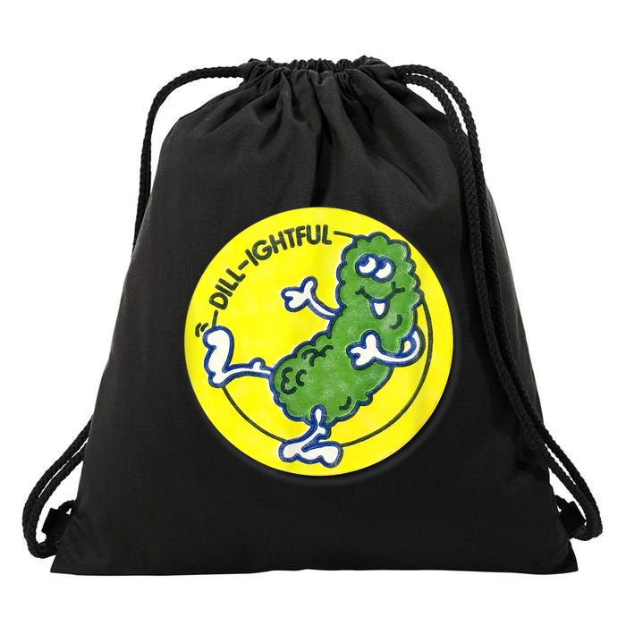Vintage Scratch And Sniff Sticker Dill Pickle, DillLightful Drawstring Bag