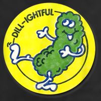 Vintage Scratch And Sniff Sticker Dill Pickle, DillLightful Golf Towel