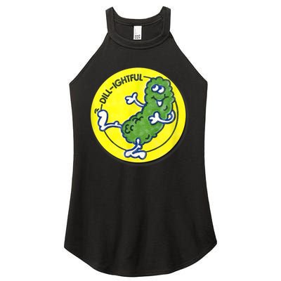 Vintage Scratch And Sniff Sticker Dill Pickle, DillLightful Women's Perfect Tri Rocker Tank