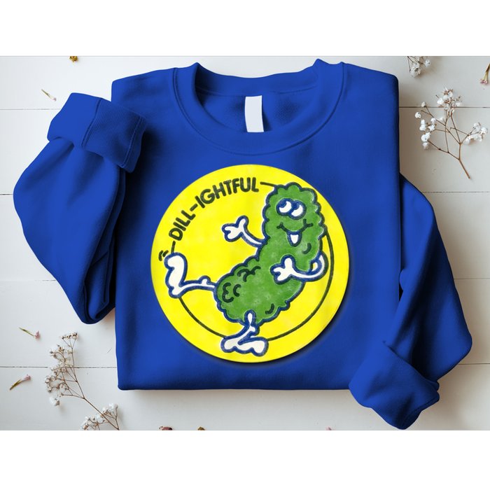 Vintage Scratch And Sniff Sticker Dill Pickle, DillLightful Sweatshirt