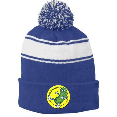 Vintage Scratch And Sniff Sticker Dill Pickle, DillLightful Stripe Pom Pom Beanie