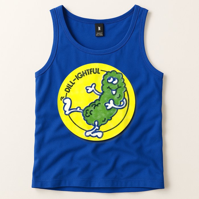 Vintage Scratch And Sniff Sticker Dill Pickle, DillLightful Tank Top