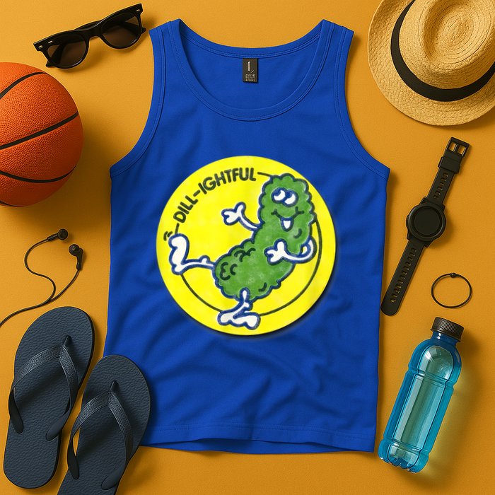 Vintage Scratch And Sniff Sticker Dill Pickle, DillLightful Tank Top