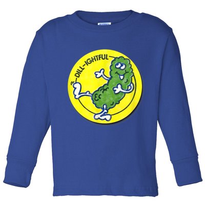 Vintage Scratch And Sniff Sticker Dill Pickle, DillLightful Toddler Long Sleeve Shirt
