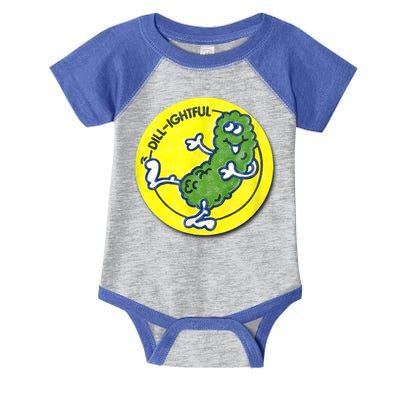 Vintage Scratch And Sniff Sticker Dill Pickle, DillLightful Infant Baby Jersey Bodysuit
