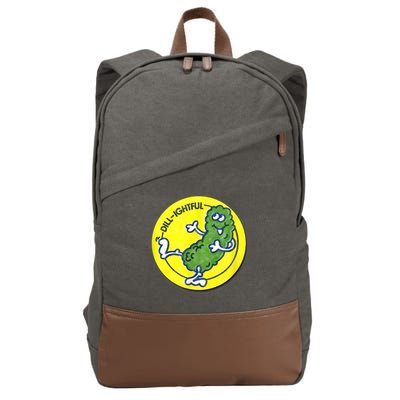Vintage Scratch And Sniff Sticker Dill Pickle, DillLightful Cotton Canvas Backpack