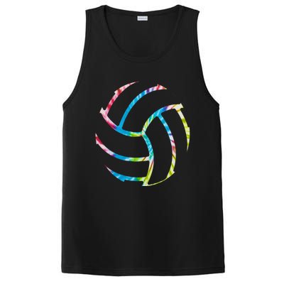 Volleyball Stuff Attire Tie Dye Gift For A Teen Player Gift PosiCharge Competitor Tank