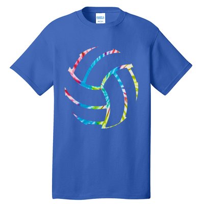 Volleyball Stuff Attire Tie Dye Gift For A Teen Player Gift Tall T-Shirt