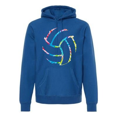 Volleyball Stuff Attire Tie Dye Gift For A Teen Player Gift Premium Hoodie