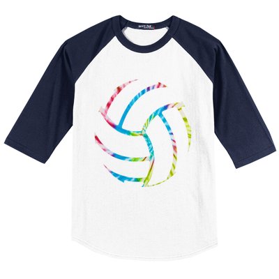 Volleyball Stuff Attire Tie Dye Gift For A Teen Player Gift Baseball Sleeve Shirt