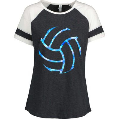 Volleyball Stuff Attire Tie Dye Gift For A Teen Player Gift Enza Ladies Jersey Colorblock Tee