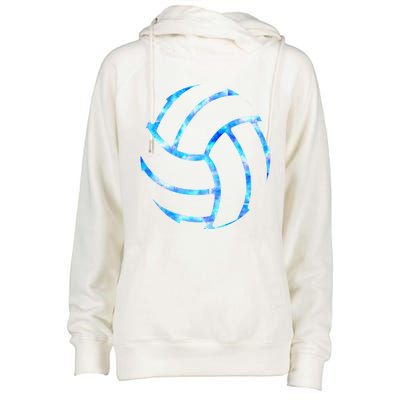 Volleyball Stuff Attire Tie Dye Gift For A Teen Player Gift Womens Funnel Neck Pullover Hood