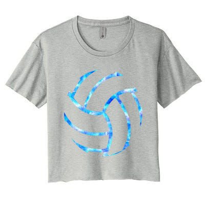 Volleyball Stuff Attire Tie Dye Gift For A Teen Player Gift Women's Crop Top Tee