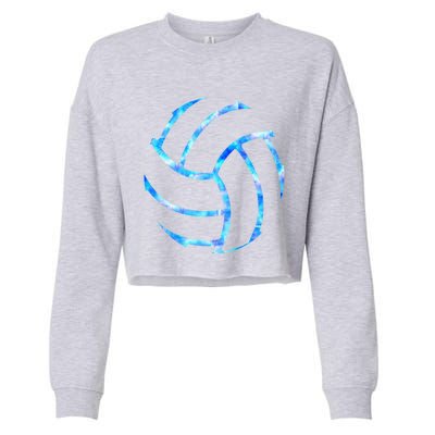 Volleyball Stuff Attire Tie Dye Gift For A Teen Player Gift Cropped Pullover Crew