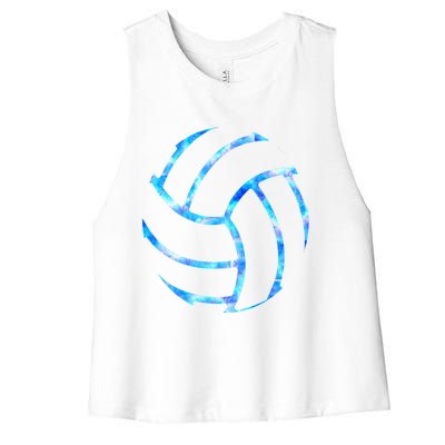 Volleyball Stuff Attire Tie Dye Gift For A Teen Player Gift Women's Racerback Cropped Tank