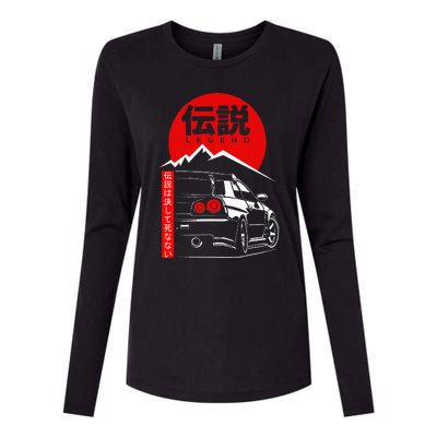 Vintage Skyline Automotive Jdm Legend Tuning Car Womens Cotton Relaxed Long Sleeve T-Shirt