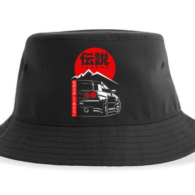 Vintage Skyline Automotive Jdm Legend Tuning Car Sustainable Bucket Hat