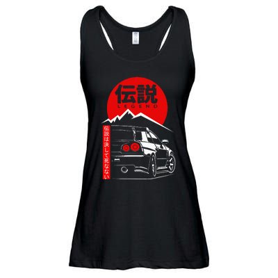 Vintage Skyline Automotive Jdm Legend Tuning Car Ladies Essential Flowy Tank