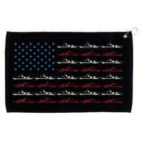 Vintage Submarine American Flag 4th Of July Grommeted Golf Towel