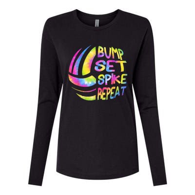 Volleyball Stuff Attire Tie Dye Gift For A Teen Girl Player Womens Cotton Relaxed Long Sleeve T-Shirt