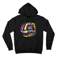 Volleyball Stuff Attire Tie Dye Gift For A Teen Girl Player Hoodie