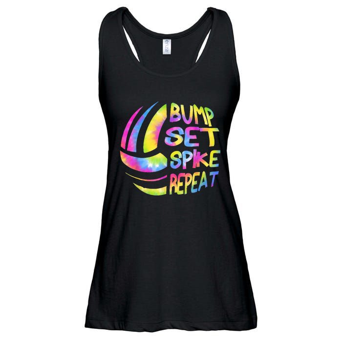 Volleyball Stuff Attire Tie Dye Gift For A Teen Girl Player Ladies Essential Flowy Tank