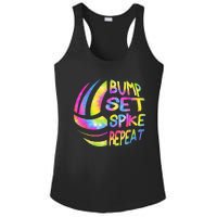 Volleyball Stuff Attire Tie Dye Gift For A Teen Girl Player Ladies PosiCharge Competitor Racerback Tank