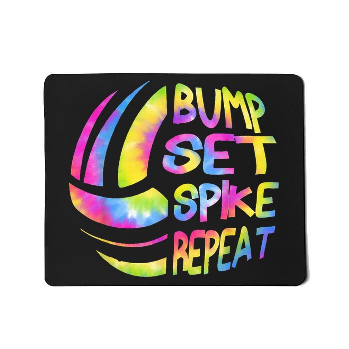 Volleyball Stuff Attire Tie Dye Gift For A Teen Girl Player Mousepad