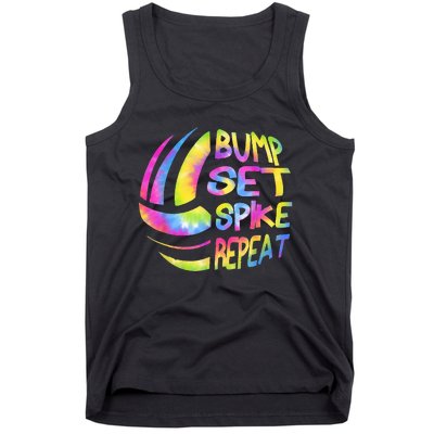 Volleyball Stuff Attire Tie Dye Gift For A Teen Girl Player Tank Top