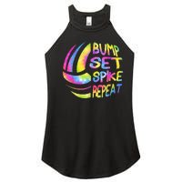 Volleyball Stuff Attire Tie Dye Gift For A Teen Girl Player Women's Perfect Tri Rocker Tank