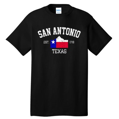 Vintage San Antonio The Alamo Texas Flag Tall T-Shirt