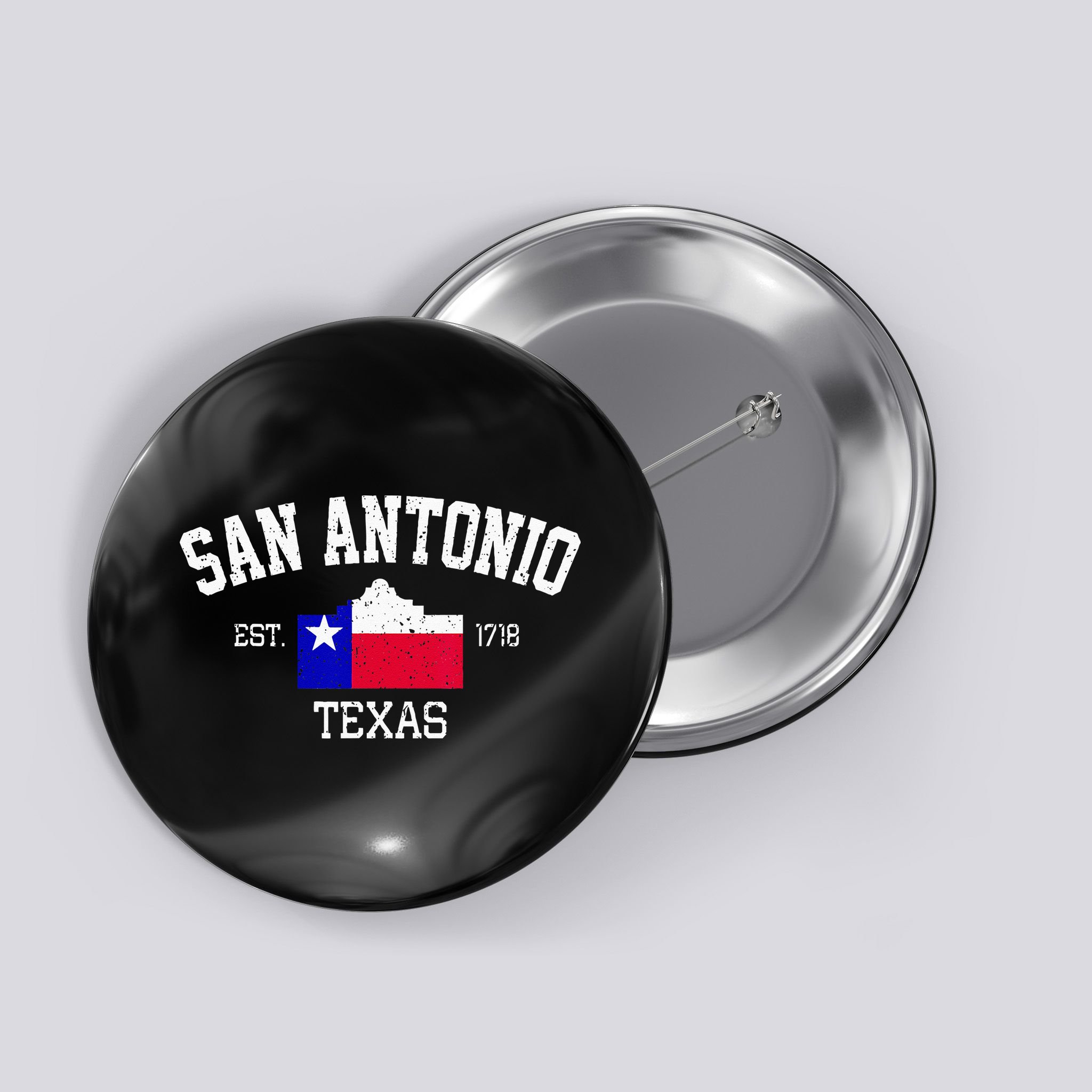 Vintage San Antonio The Alamo Texas Flag Button