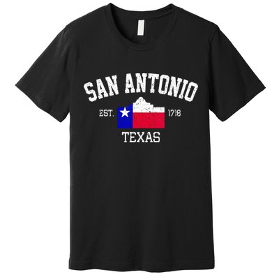 Vintage San Antonio The Alamo Texas Flag Premium T-Shirt