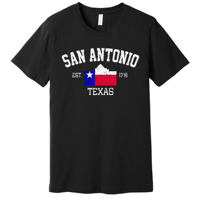 Vintage San Antonio The Alamo Texas Flag Premium T-Shirt