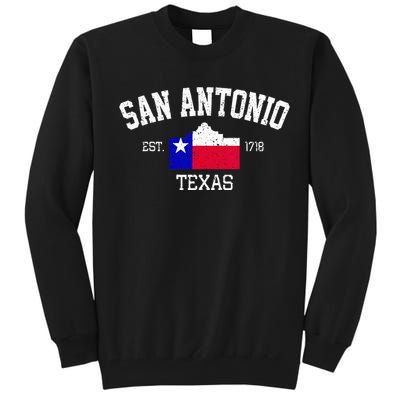 Vintage San Antonio The Alamo Texas Flag Tall Sweatshirt