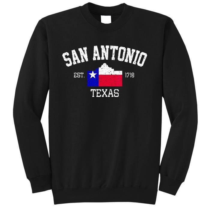 Vintage San Antonio The Alamo Texas Flag Tall Sweatshirt