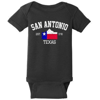 Vintage San Antonio The Alamo Texas Flag Baby Bodysuit