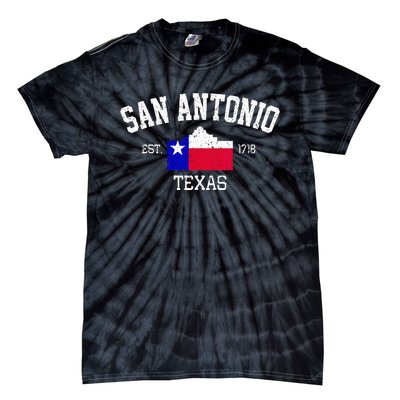 Vintage San Antonio The Alamo Texas Flag Tie-Dye T-Shirt