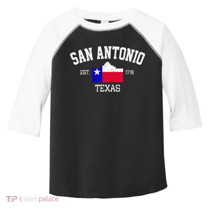 Vintage San Antonio The Alamo Texas Flag Toddler Fine Jersey T-Shirt