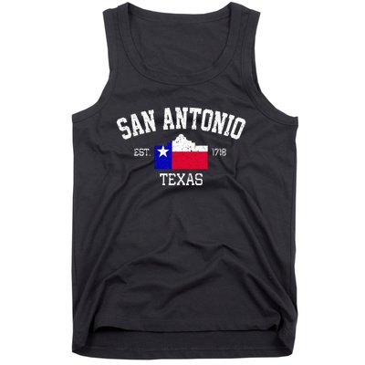 Vintage San Antonio The Alamo Texas Flag Tank Top