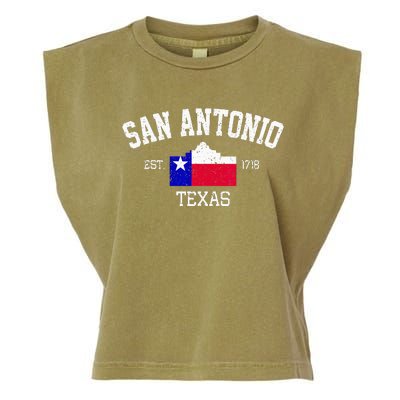 Vintage San Antonio The Alamo Texas Flag Garment-Dyed Women's Muscle Tee