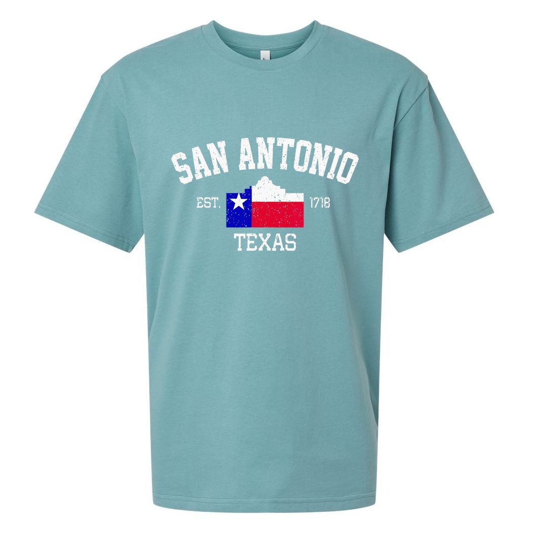 Vintage San Antonio The Alamo Texas Flag Sueded Cloud Jersey T-Shirt