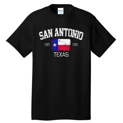 Vintage San Antonio Texas Est 1718 Souvenir Tall T-Shirt