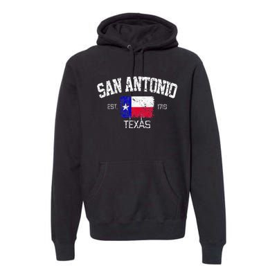 Vintage San Antonio Texas Est 1718 Souvenir Premium Hoodie