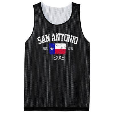 Vintage San Antonio Texas Est 1718 Souvenir Mesh Reversible Basketball Jersey Tank