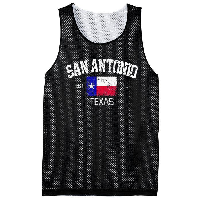 Vintage San Antonio Texas Est 1718 Souvenir Mesh Reversible Basketball Jersey Tank